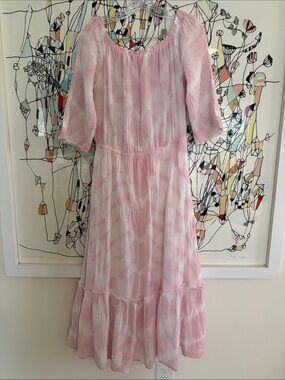 Michael Stars Boho Pink Tiered Cotton gauze Dress